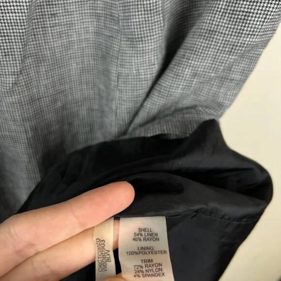 NWT Calvin Klein Black White Houndstooth Sleeveless Sheath Dress - Picture 5 of 6